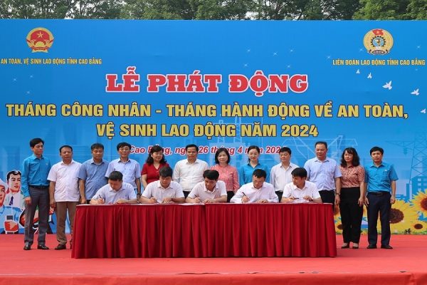 Công ty Điện lực Cao Bằng tích cực hưởng ứng các hoạt động nhân Tháng Công nhân – Tháng hành động về An toàn vệ sinh, lao động năm 2024