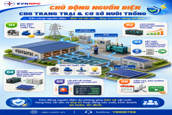 CHỦ ĐỘNG NGUỒN ĐIỆN DỰ PHÒNG – GIẢM THIỂU RỦI RO TRONG SẢN XUẤT, KINH DOANH
